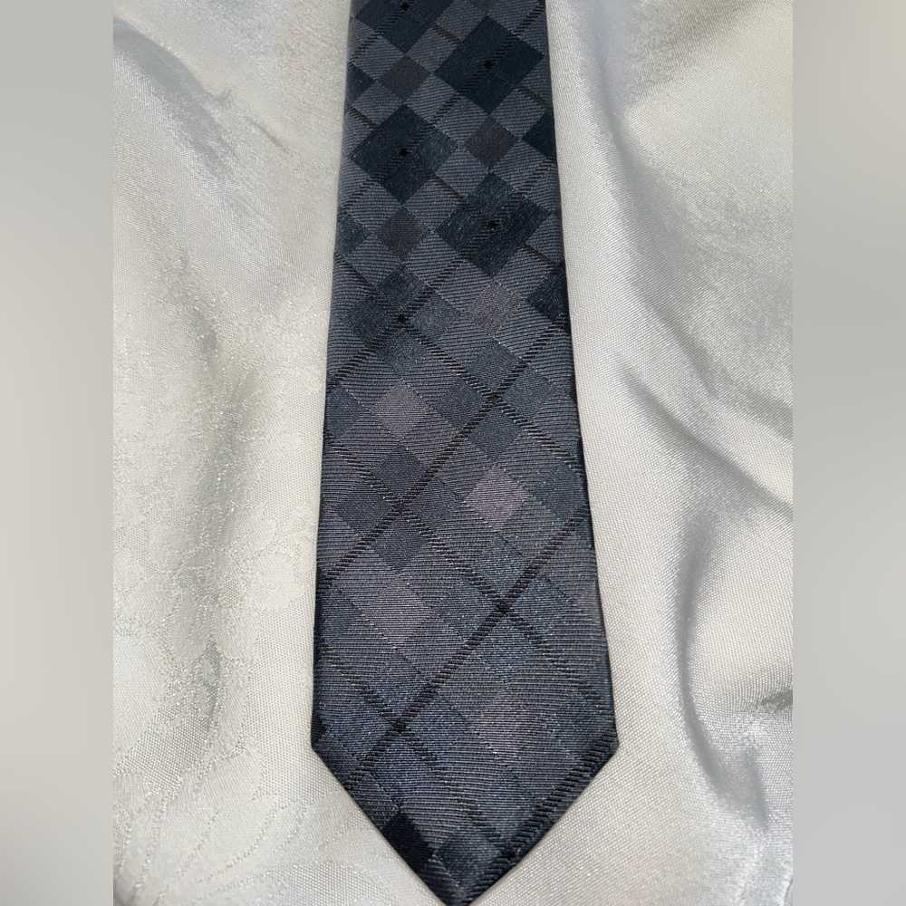 Brooks Brothers gray plaid tie